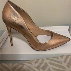 Rose gold pumps